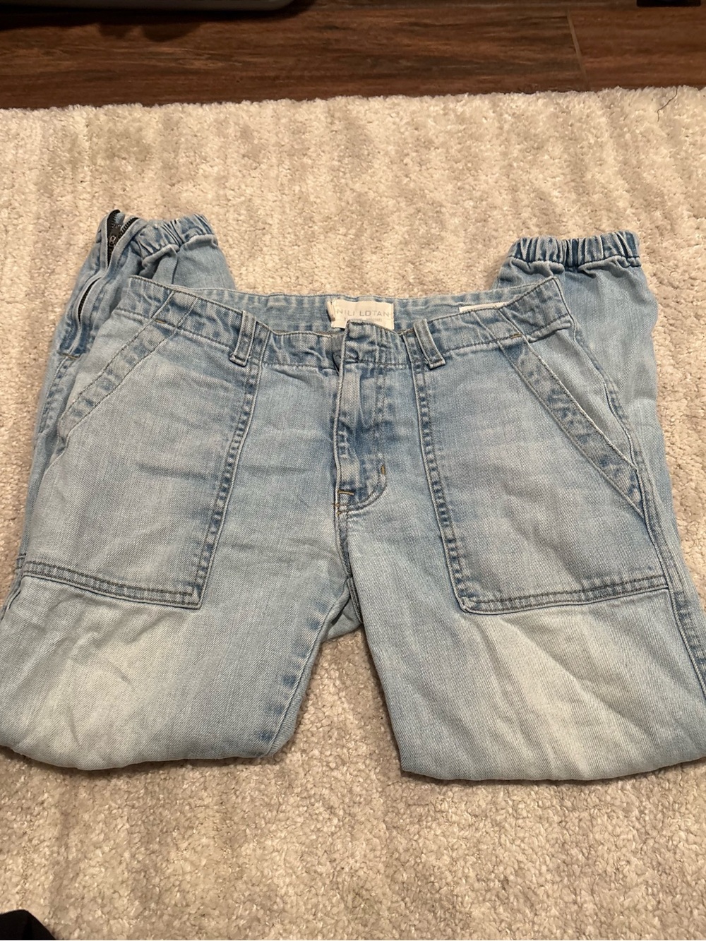 Nili lotan mid rise military cropped jeans